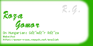 roza gomor business card